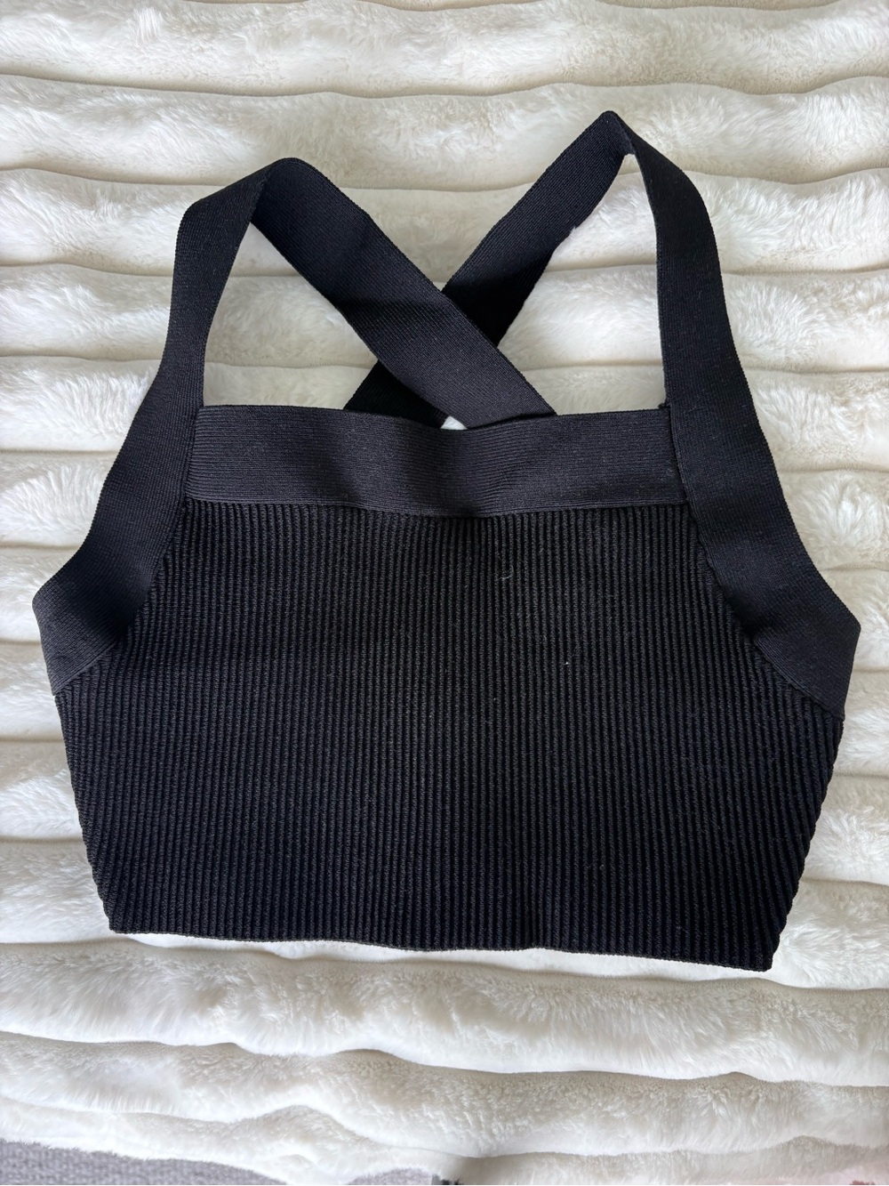 Babaton sculpt knit criss cross top